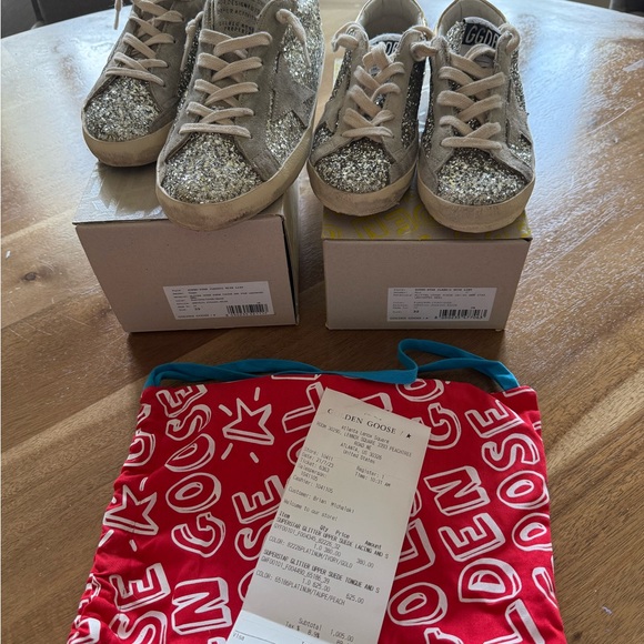 Authentic Golden Goose Glitter Sneakers, size 39. - Picture 4 of 4